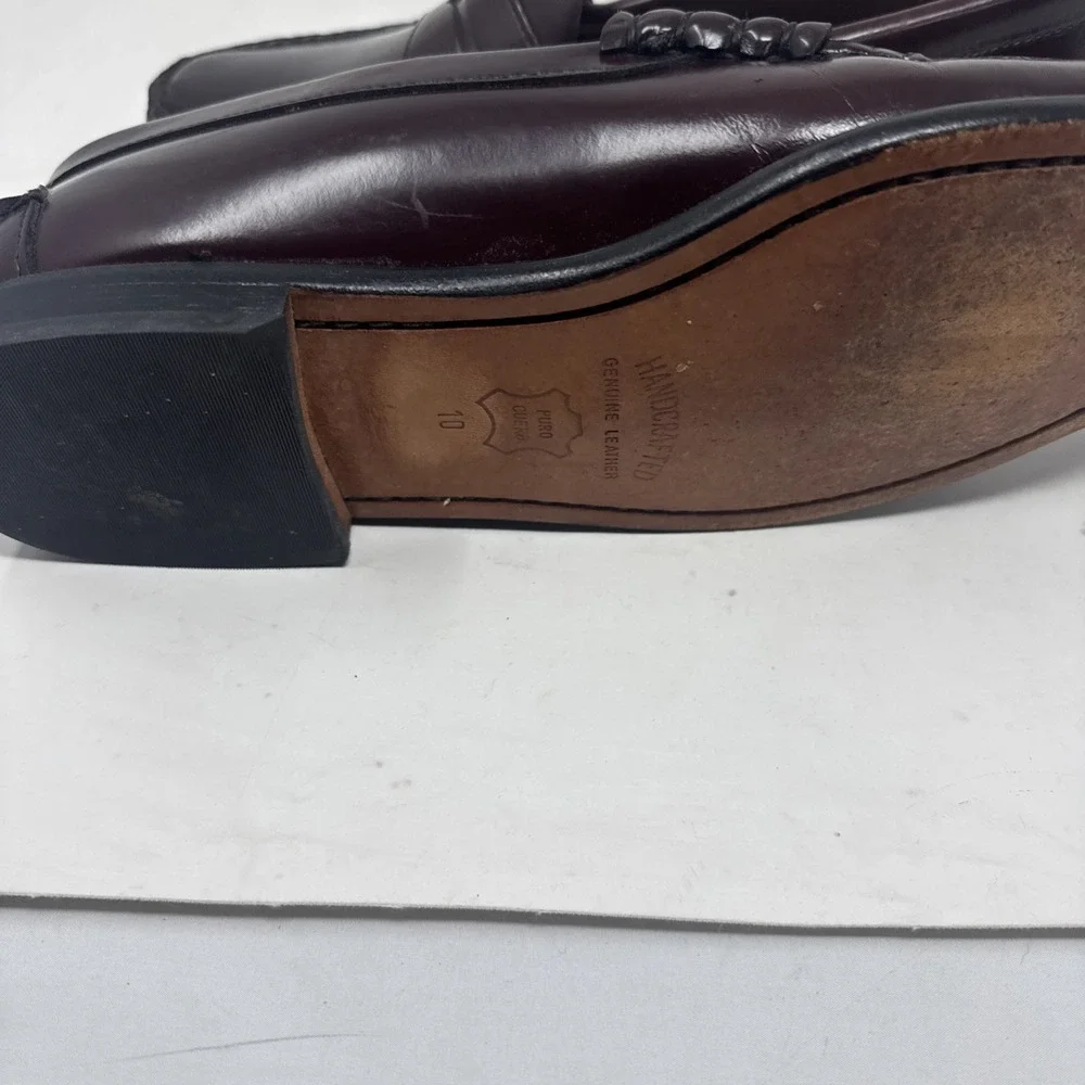 LLBean Penny Loafers Mens 12 Wide EE Burgundy